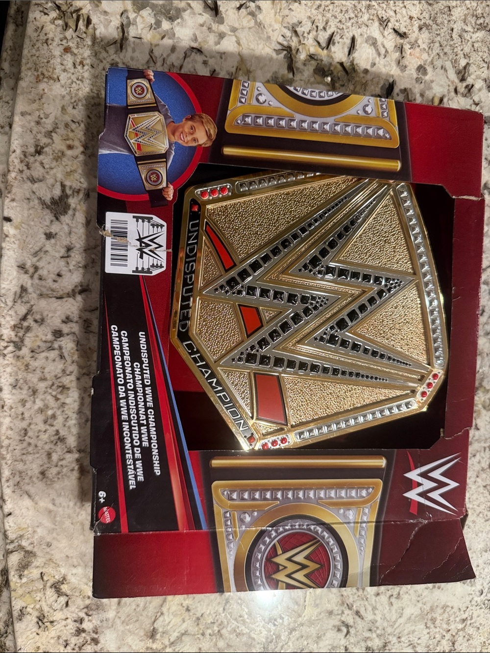 WWE Gold Championship Replica with Red Accents